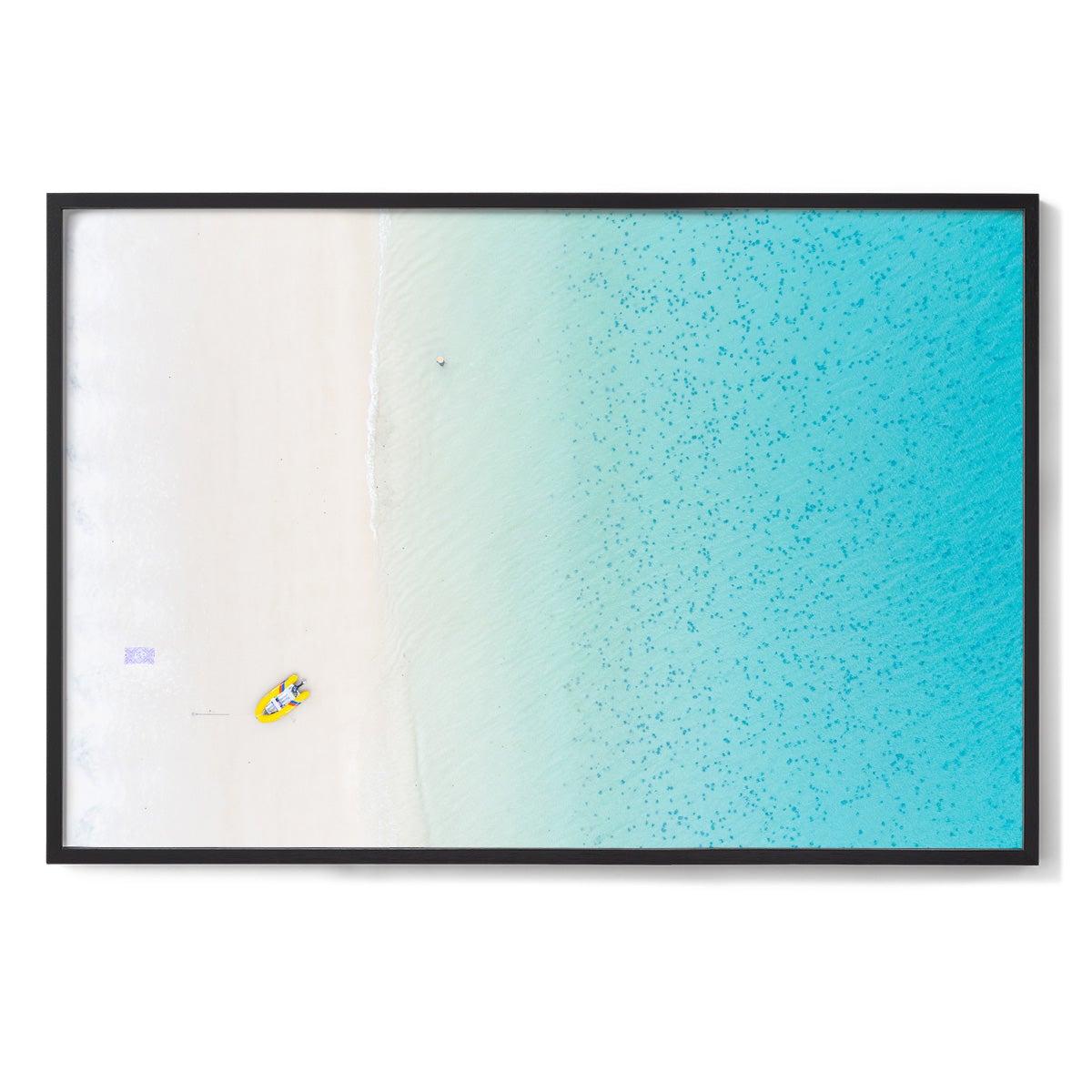 Whitehaven Beach Aerial Abstract #2 - Framed Print