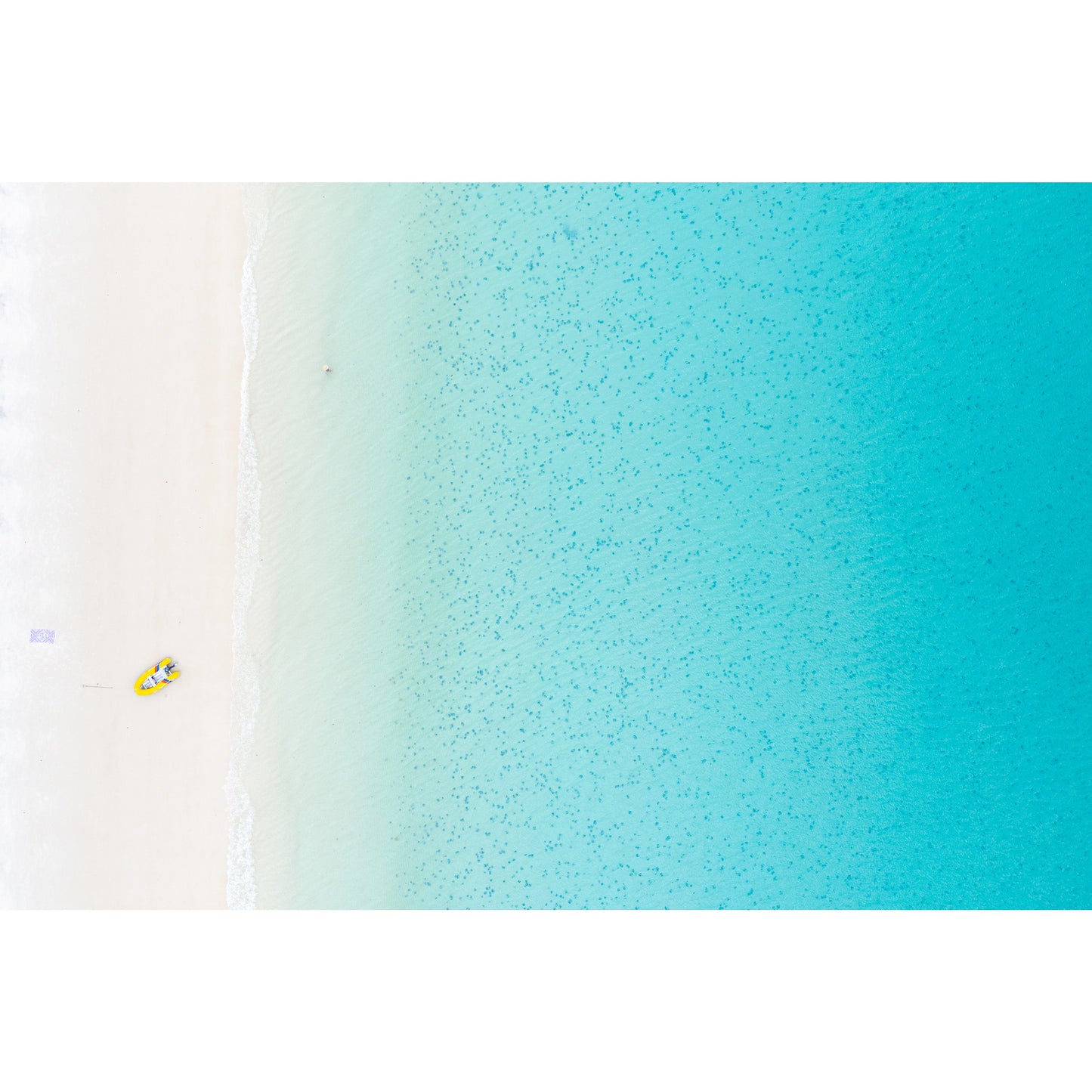 Whitehaven Beach Aerial Abstract - Acrylic ICE Block