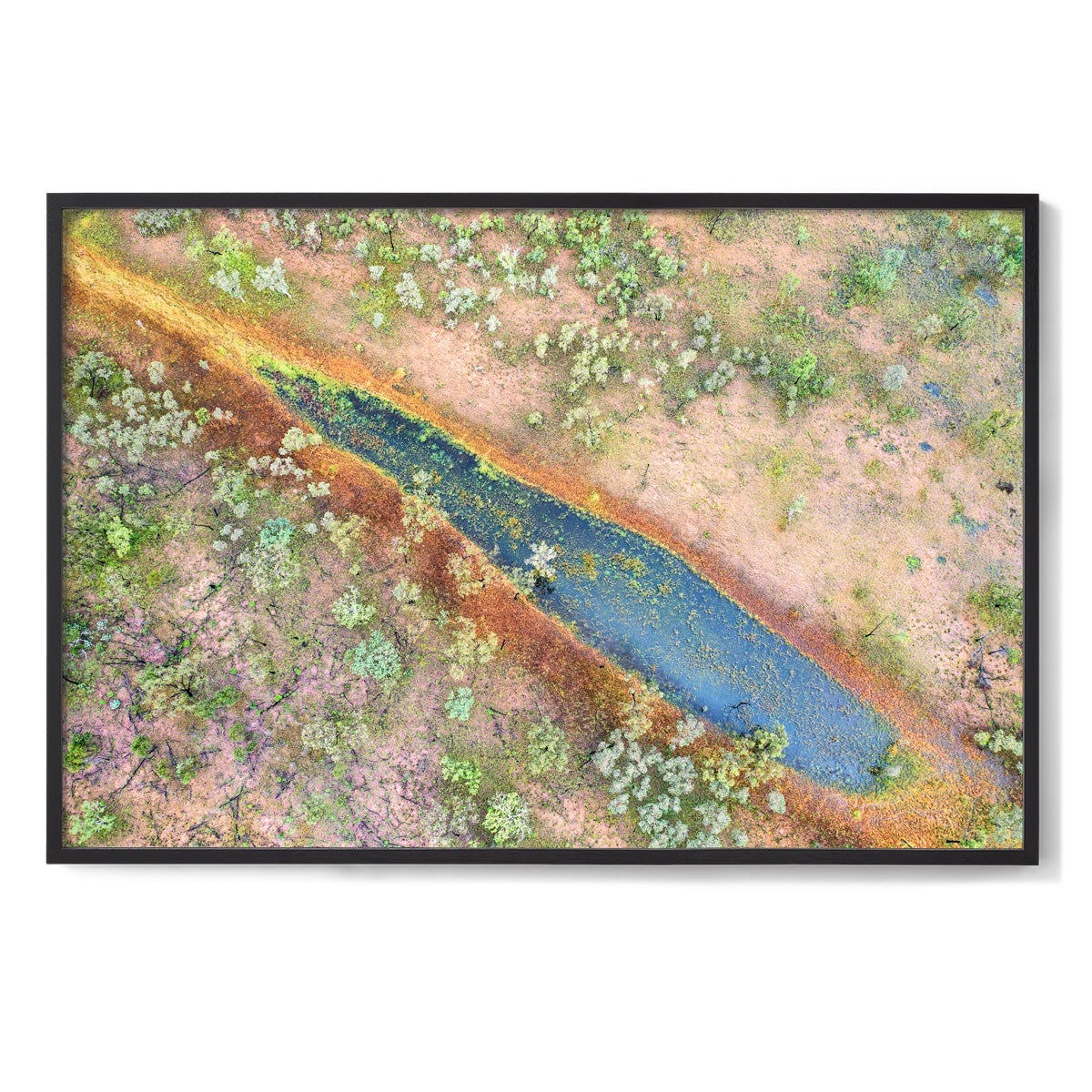 Dampier Peninsula Pond Abstract - Framed Print