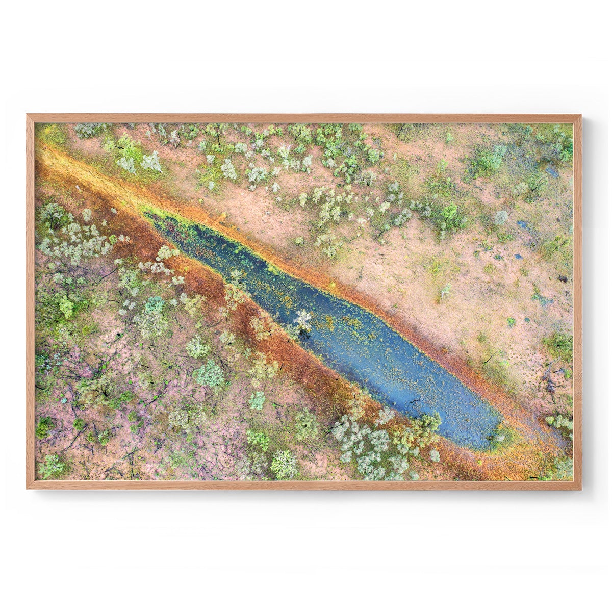 Dampier Peninsula Pond Abstract - Framed Print