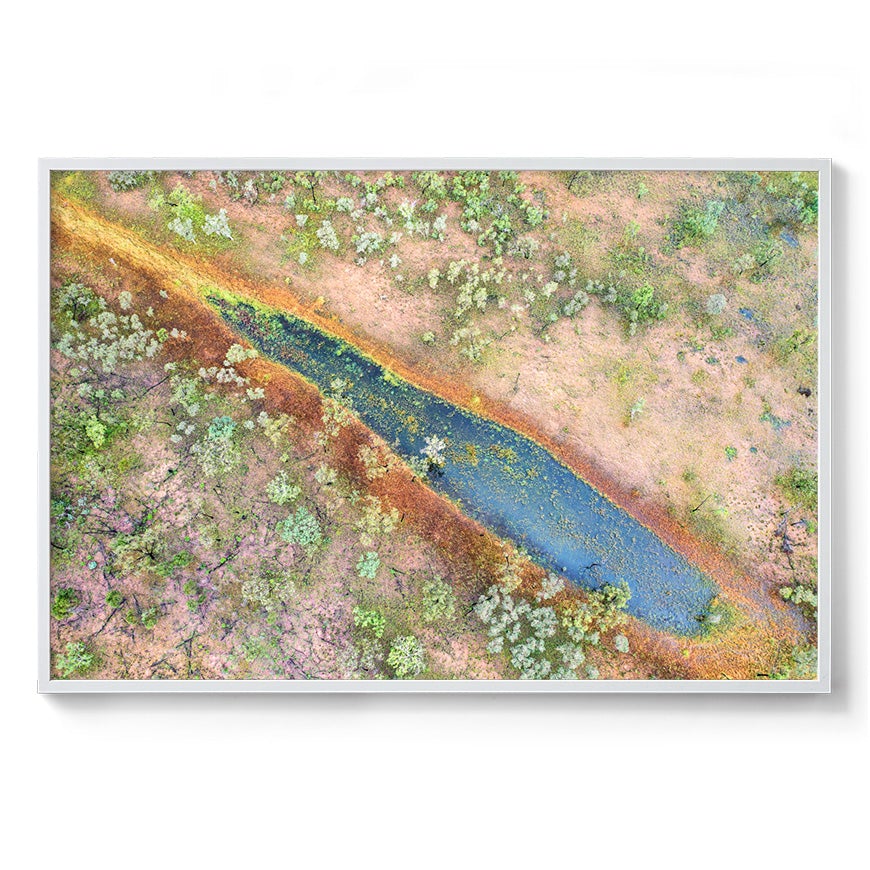 Dampier Peninsula Pond Abstract - Framed Print