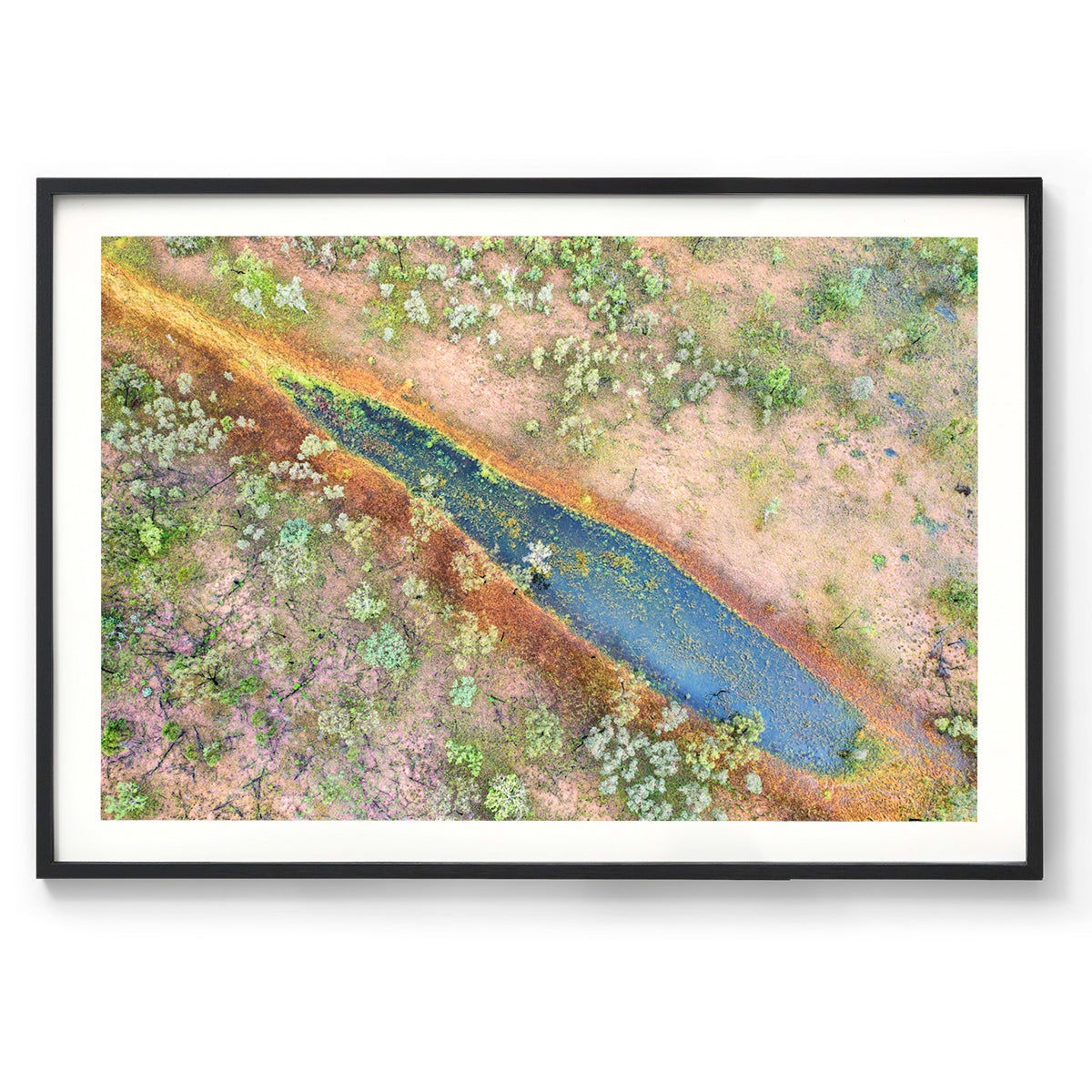 Dampier Peninsula Pond Abstract - Framed Print