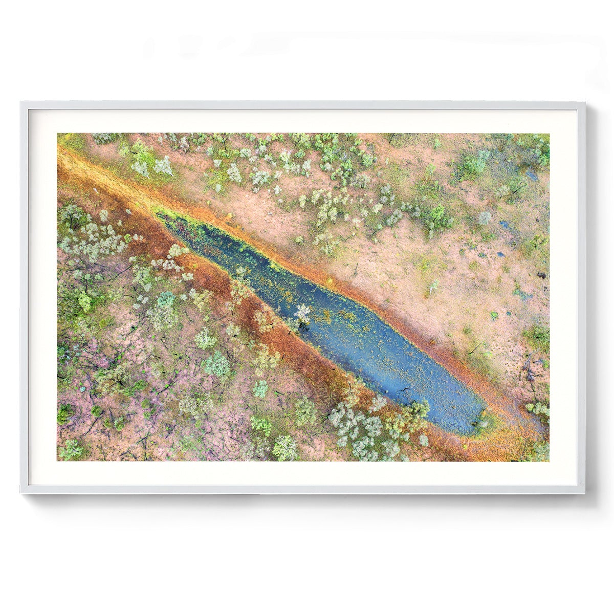 Dampier Peninsula Pond Abstract - Framed Print