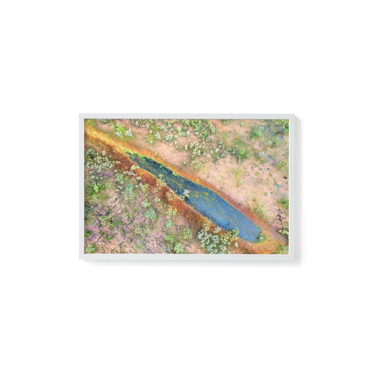 Dampier Peninsula Pond Abstract - Framed Print