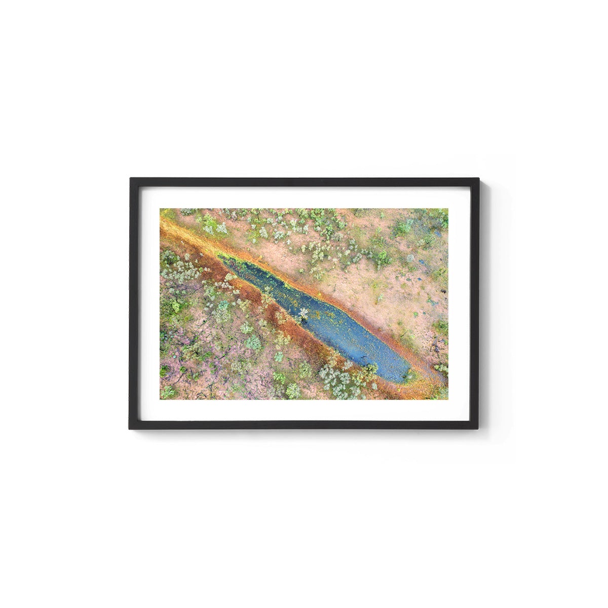 Dampier Peninsula Pond Abstract - Framed Print