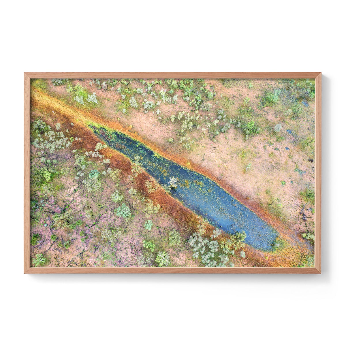 Dampier Peninsula Pond Abstract - Framed Print