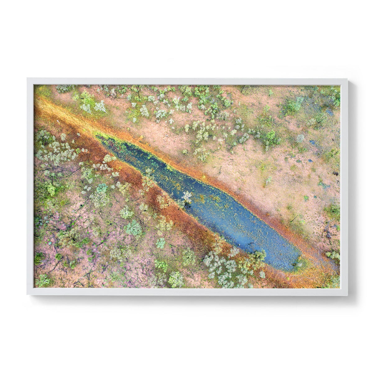 Dampier Peninsula Pond Abstract - Framed Print