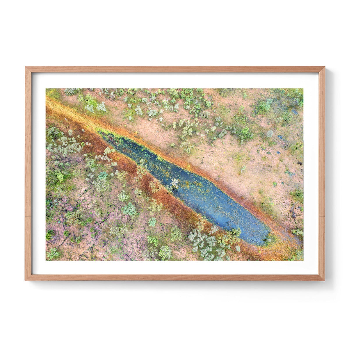 Dampier Peninsula Pond Abstract - Framed Print