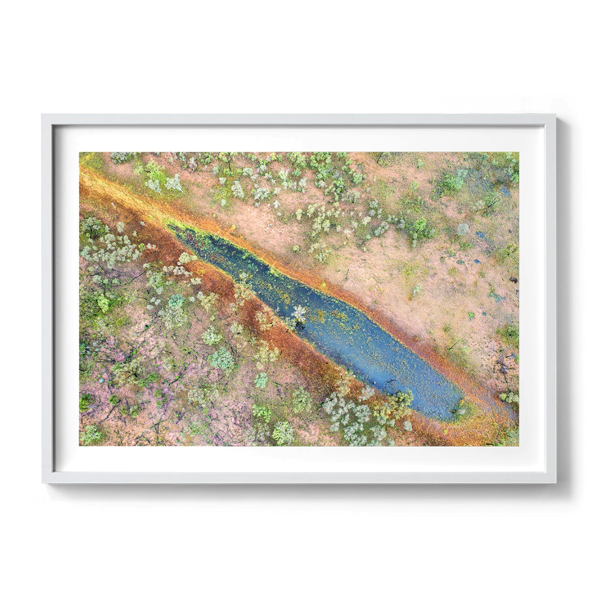 Dampier Peninsula Pond Abstract - Framed Print