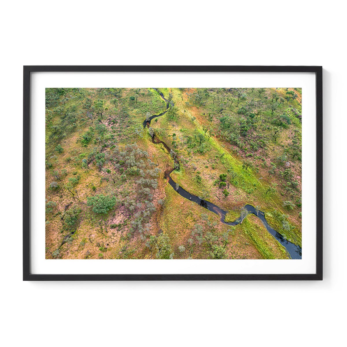 Dampier Peninsula Creek Abstract - Framed Print