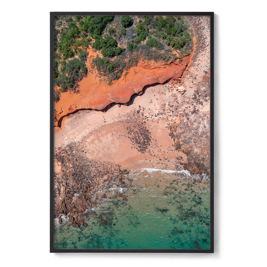 Riddell Beach Curves, Lurujarri Walk - Framed Print