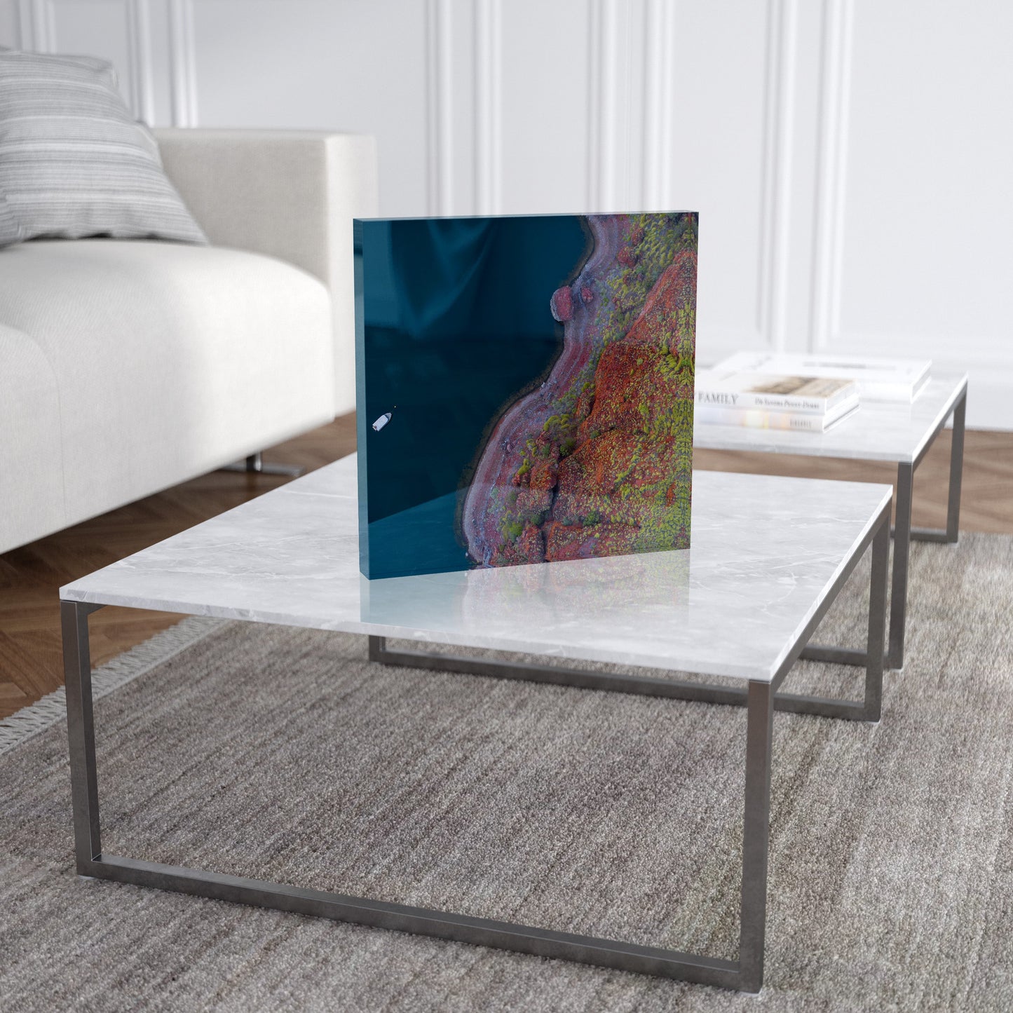 Lake Argyle Abstracts - Square Acrylic ICE Block