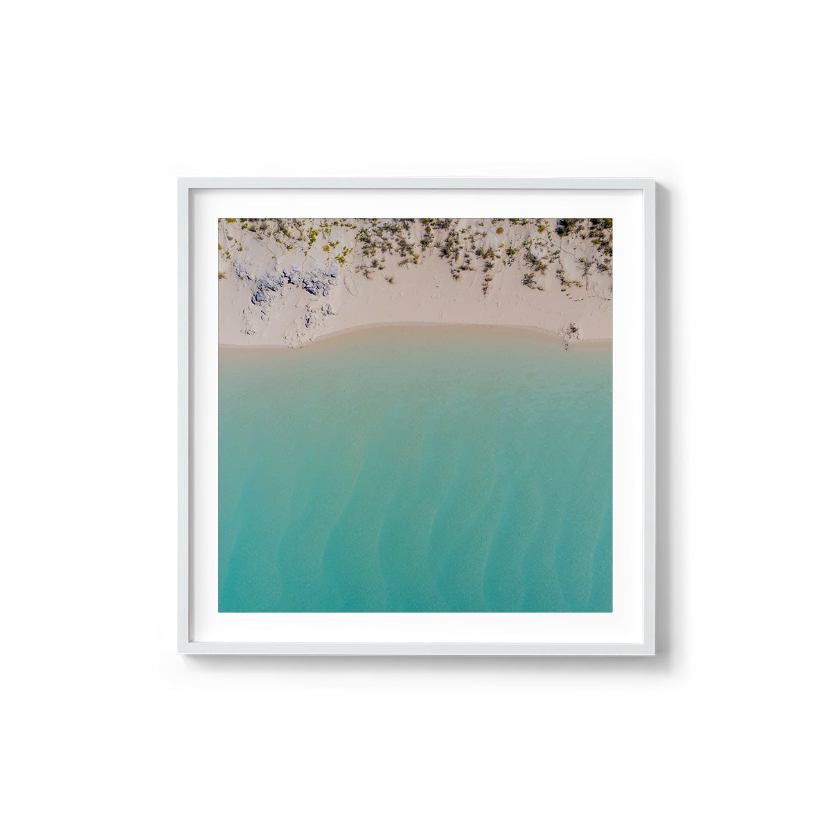 Coconut Well Lagoon - Square Framed Print