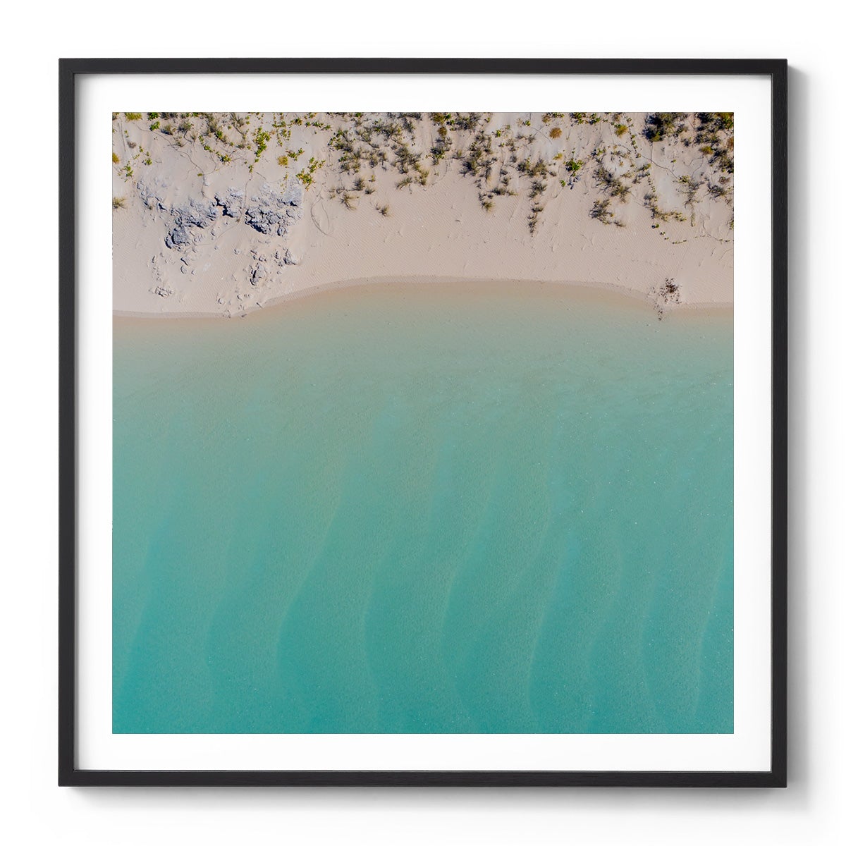 Coconut Well Lagoon - Square Framed Print