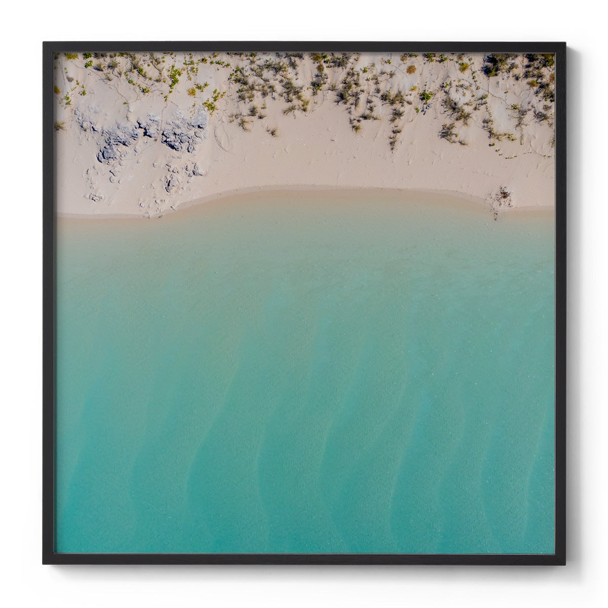 Coconut Well Lagoon - Square Framed Print