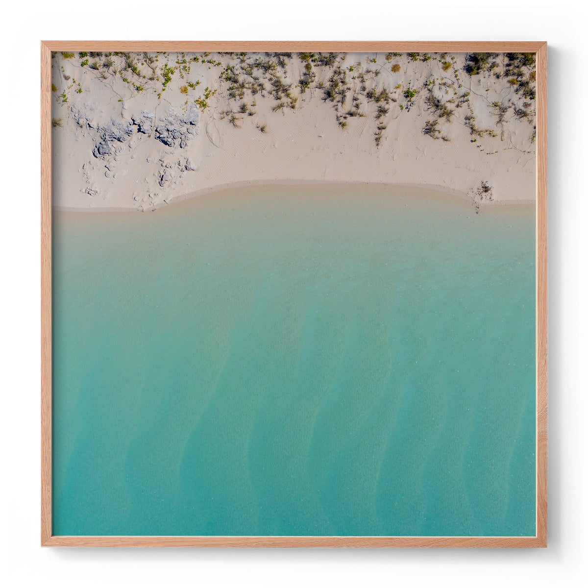 Coconut Well Lagoon - Square Framed Print