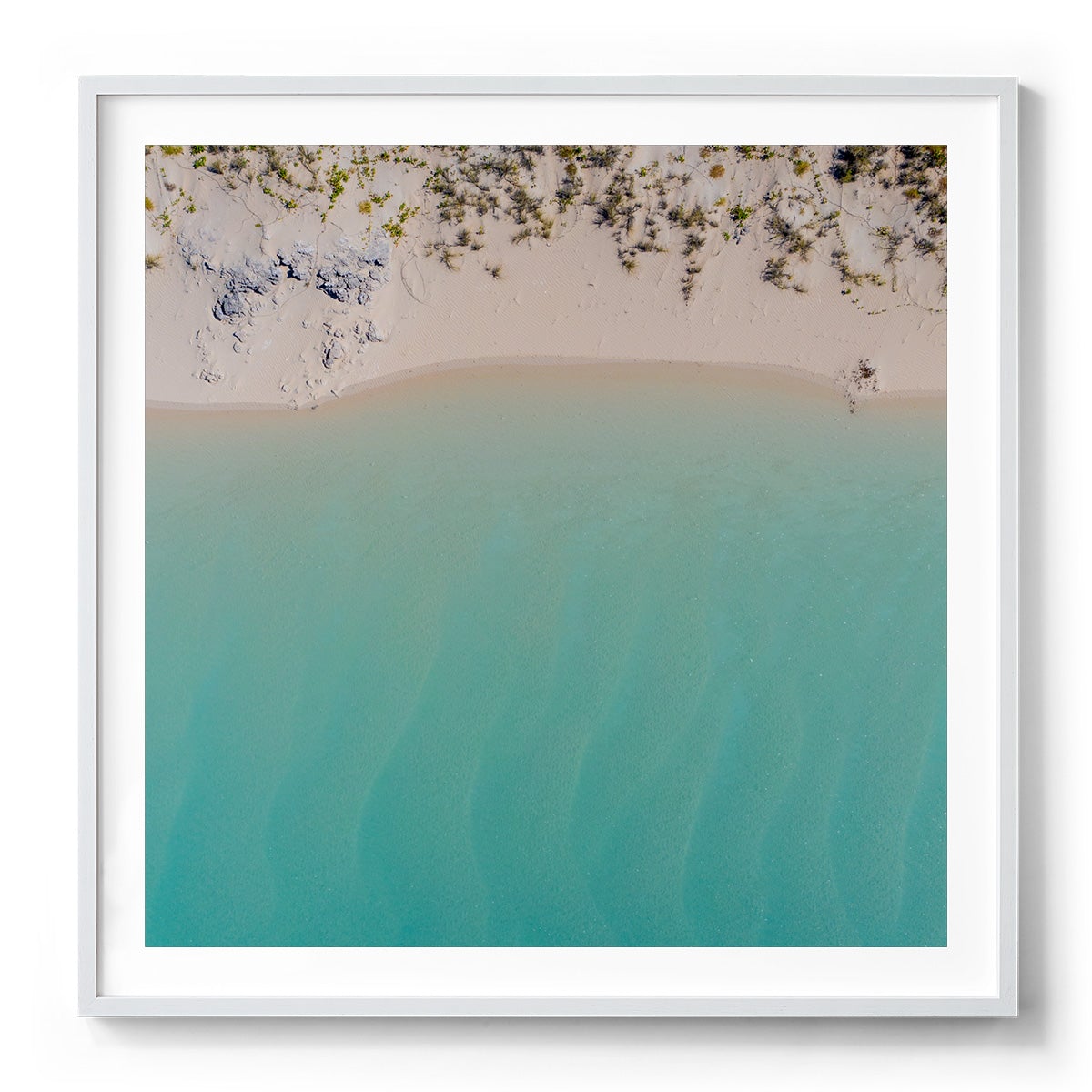 Coconut Well Lagoon - Square Framed Print