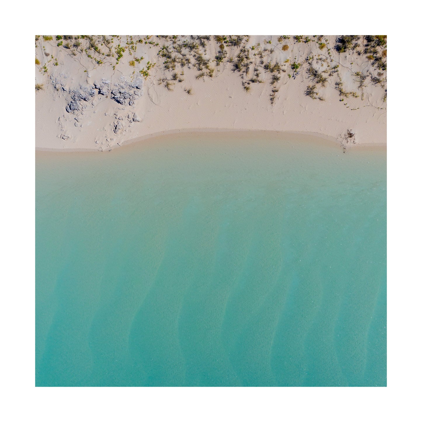 Coconut Well Lagoon - Square Framed Print