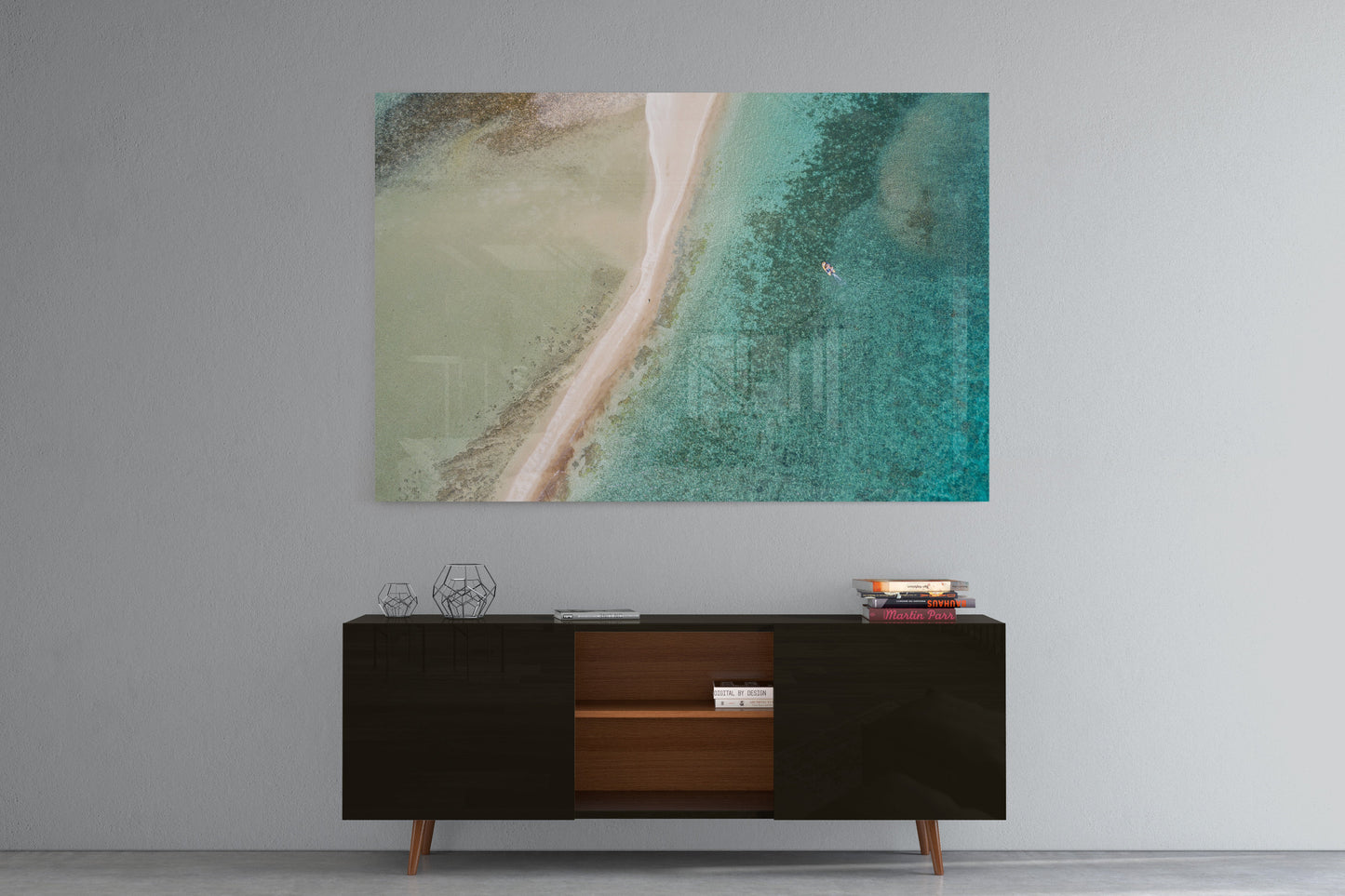 Langford Reef Sandbar and Boat - Acrylic Print