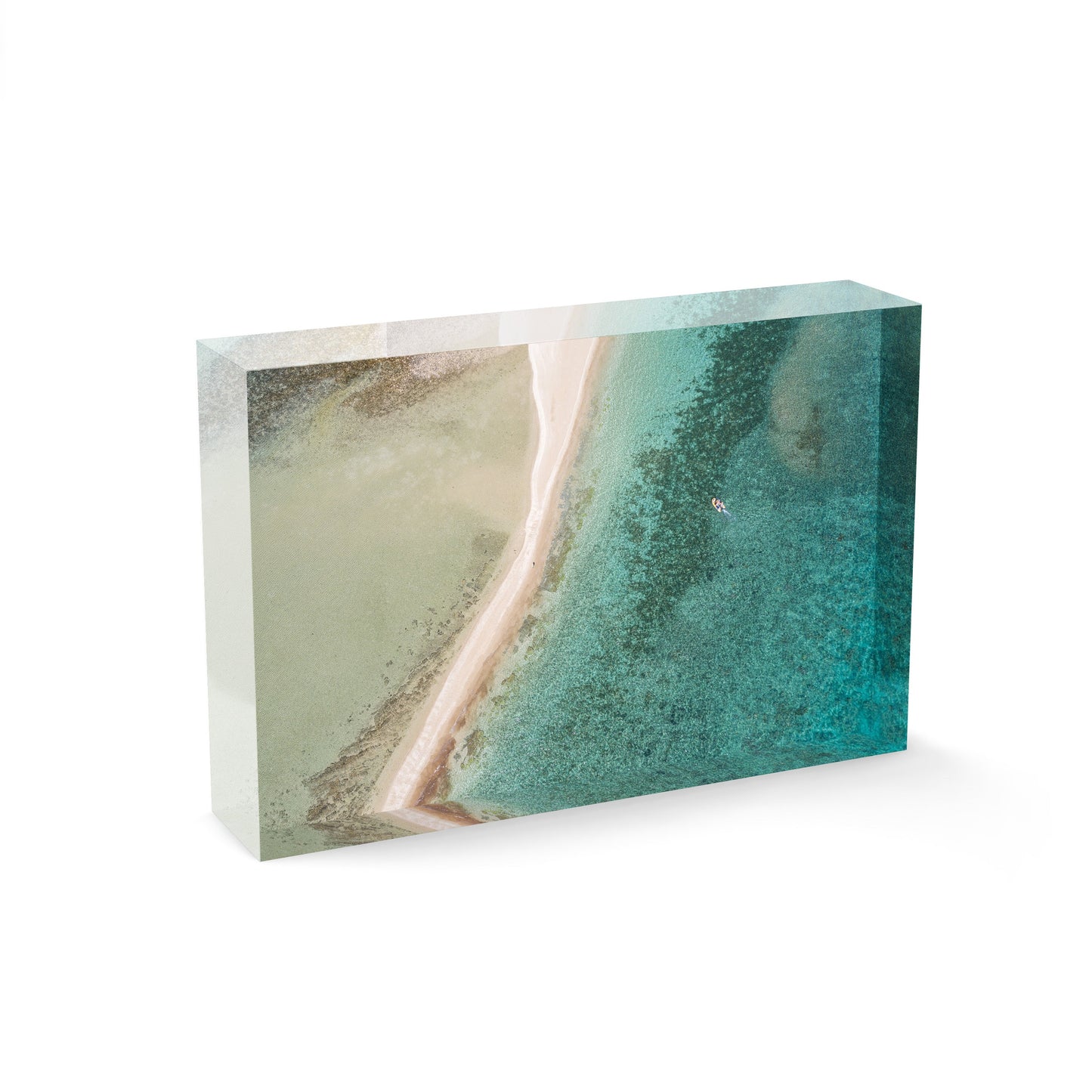 Langford Reef Sandbar and Boat - Acrylic ICE Block