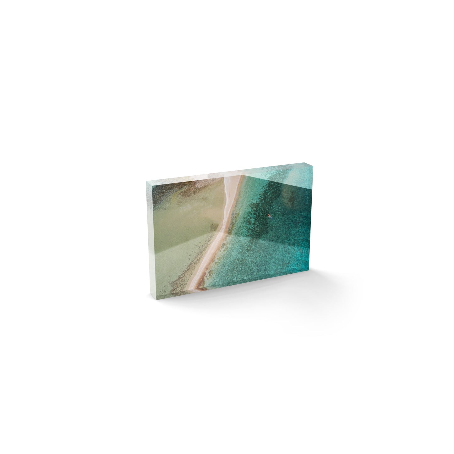 Langford Reef Sandbar and Boat - Acrylic ICE Block