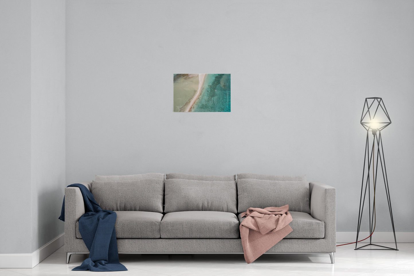 Langford Reef Sandbar and Boat - Acrylic Print