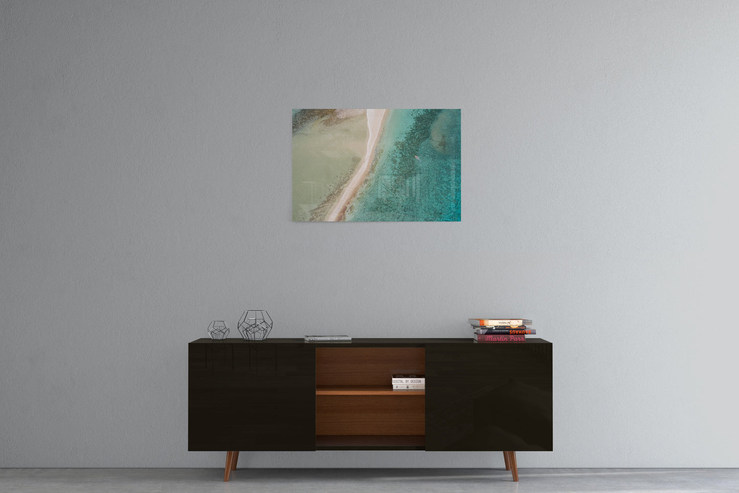 Langford Reef Sandbar and Boat - Acrylic Print