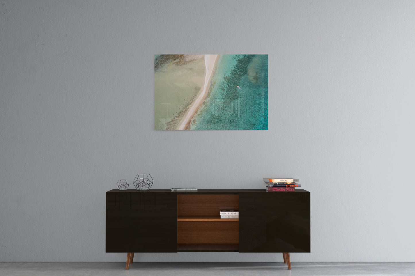 Langford Reef Sandbar and Boat - Acrylic Print