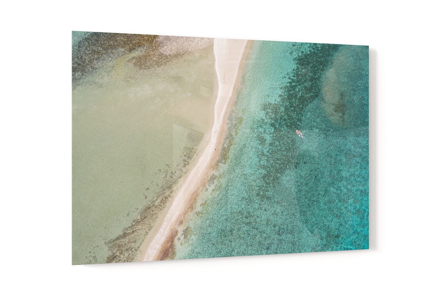 Langford Reef Sandbar and Boat - Acrylic Print