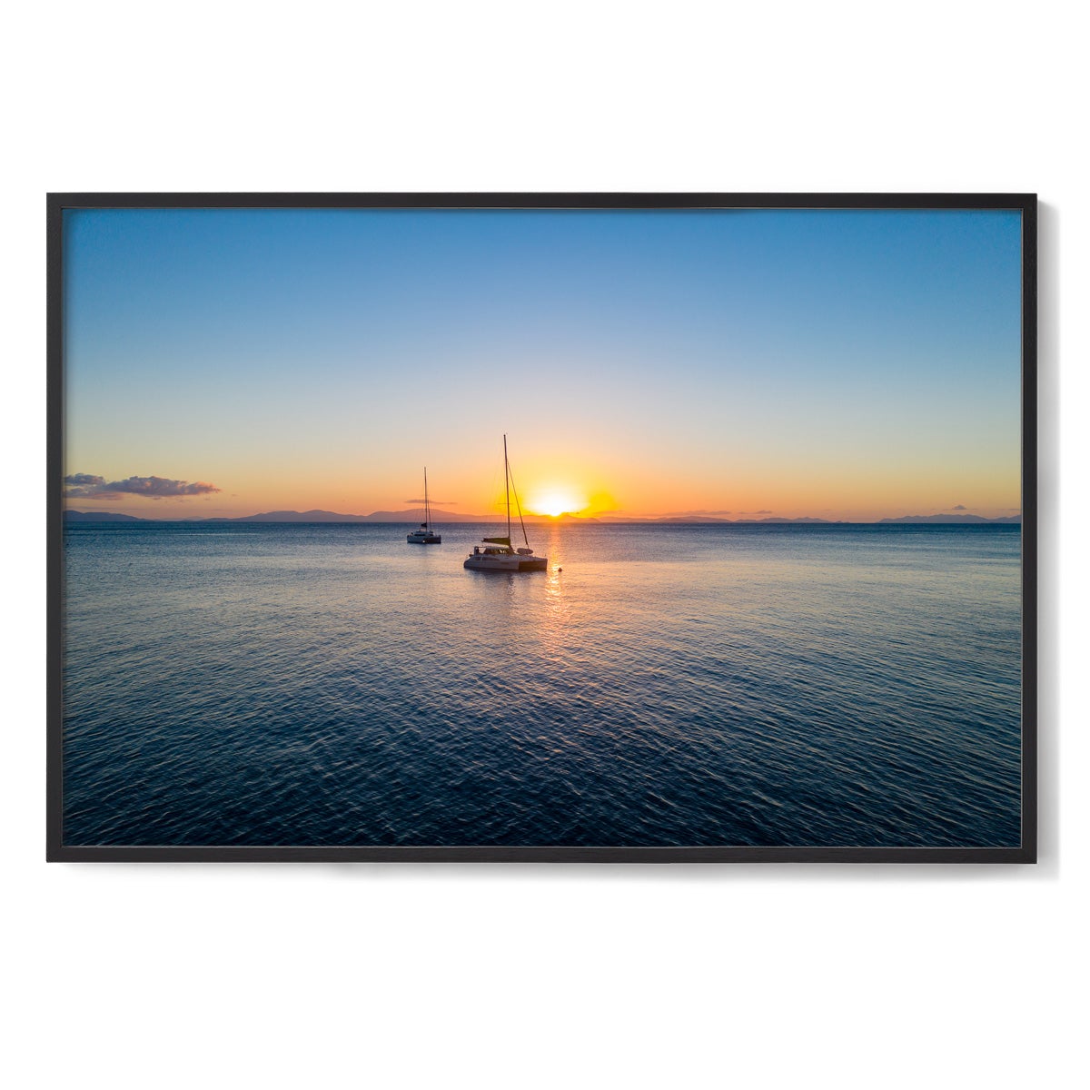 Moored in Blue Pearl Bay - Framed Print