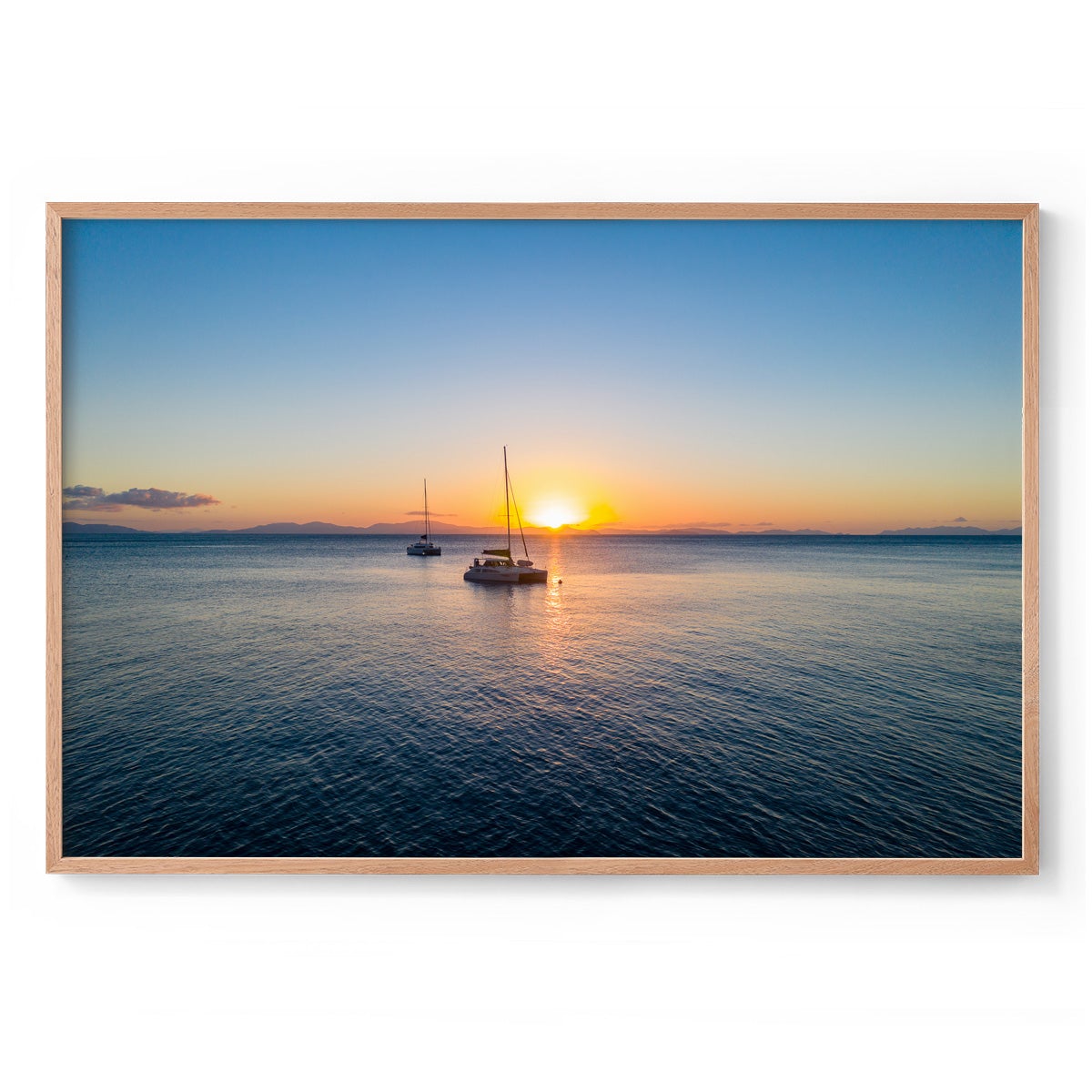 Moored in Blue Pearl Bay - Framed Print