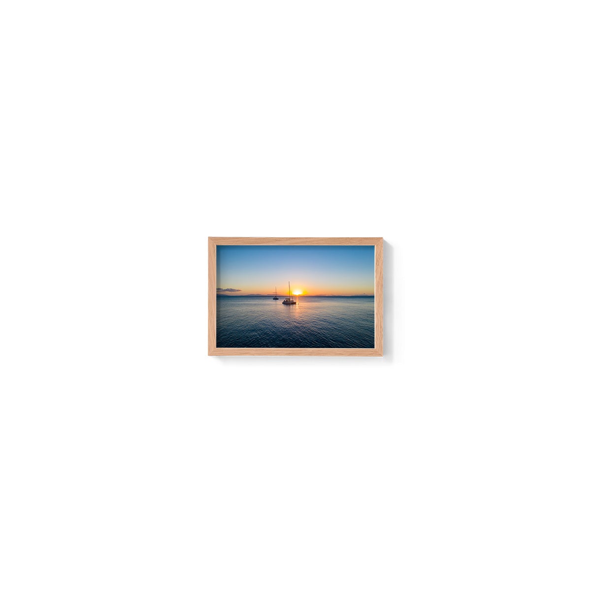 Moored in Blue Pearl Bay - Framed Print