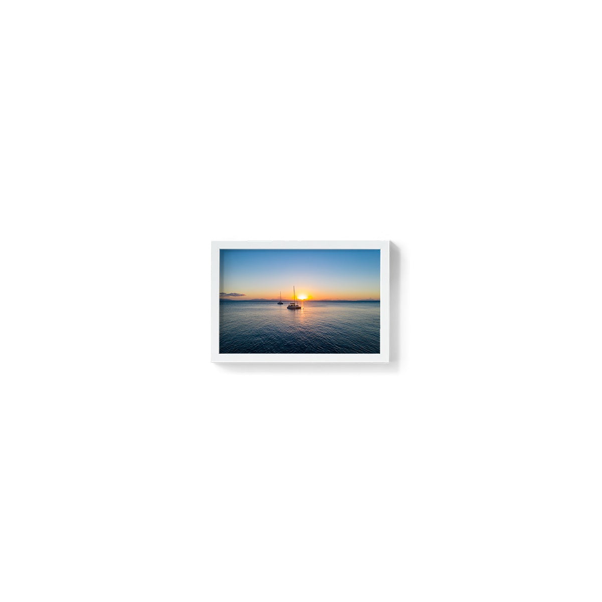 Moored in Blue Pearl Bay - Framed Print