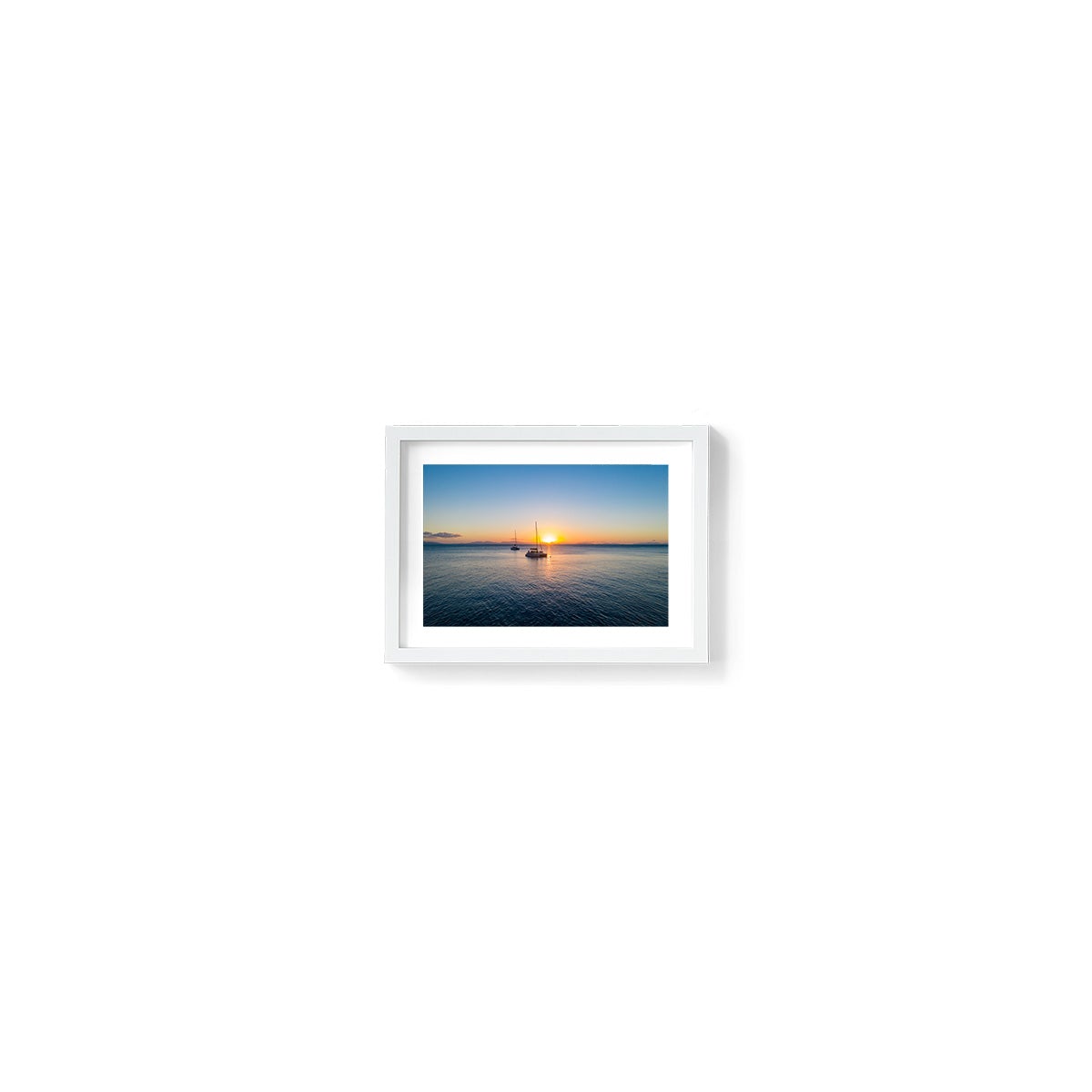 Moored in Blue Pearl Bay - Framed Print