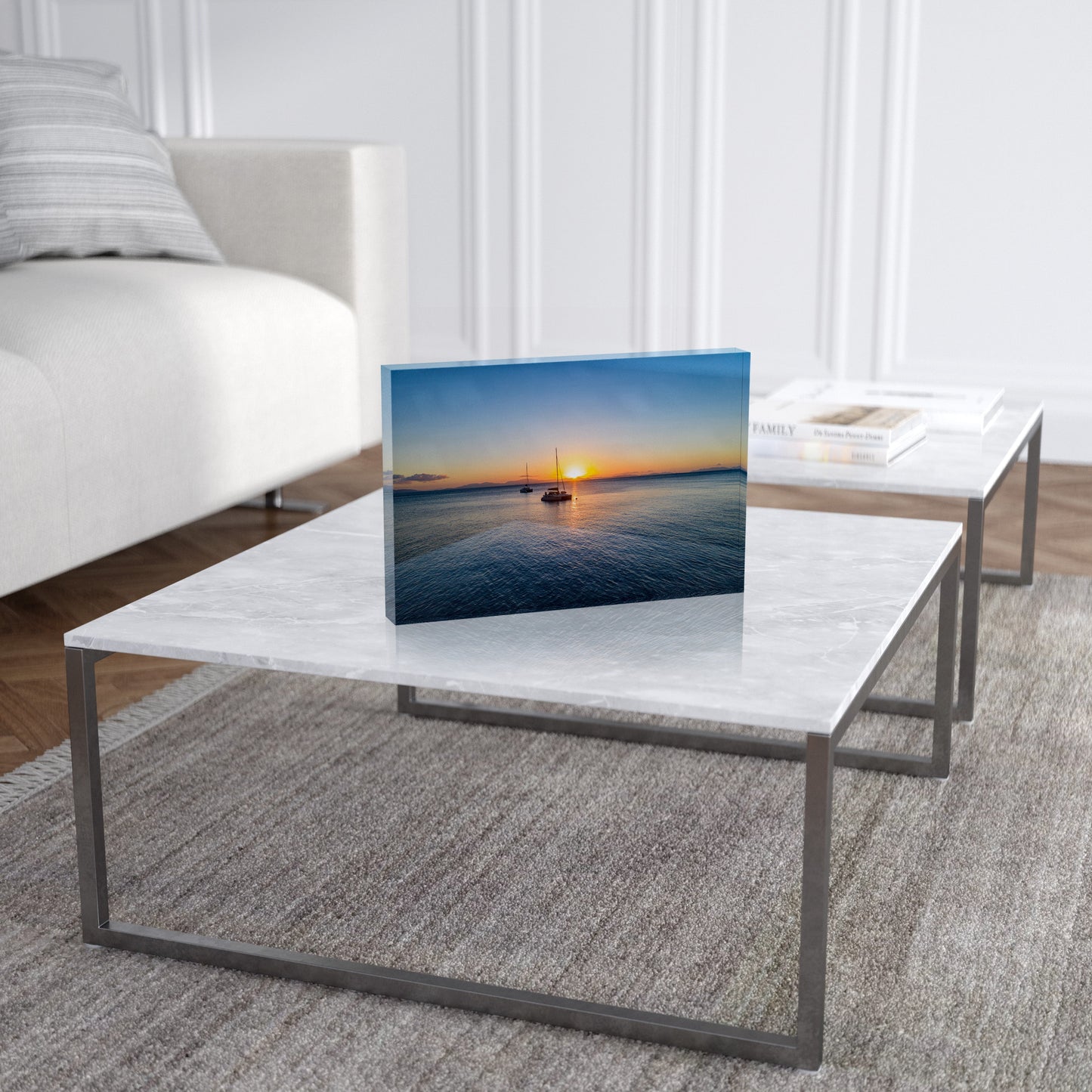 Moored in Blue Pearl Bay - Acrylic ICE Block