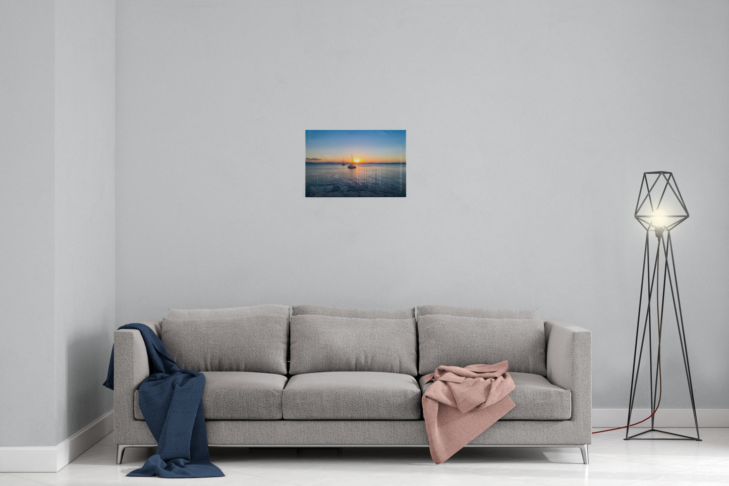 Moored in Blue Pearl Bay - Acrylic Print