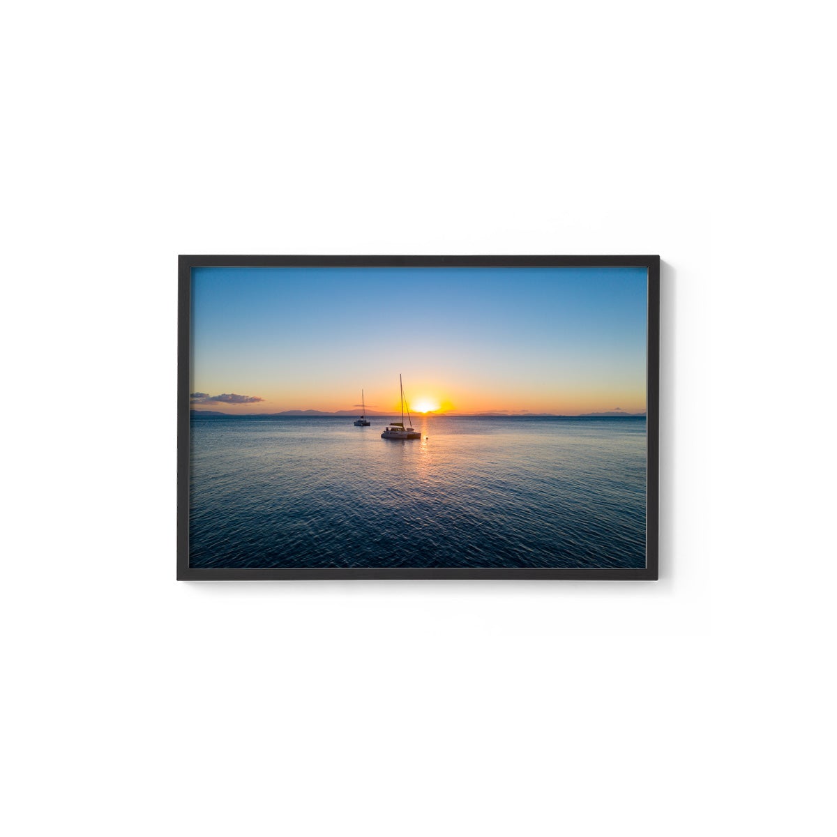 Moored in Blue Pearl Bay - Framed Print