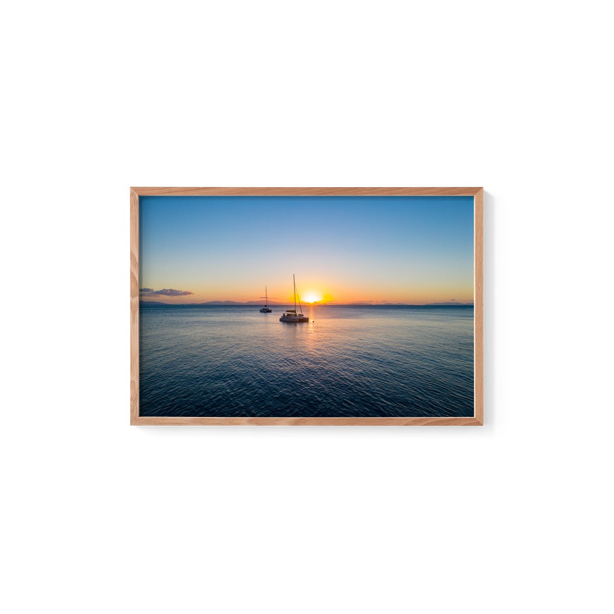 Moored in Blue Pearl Bay - Framed Print