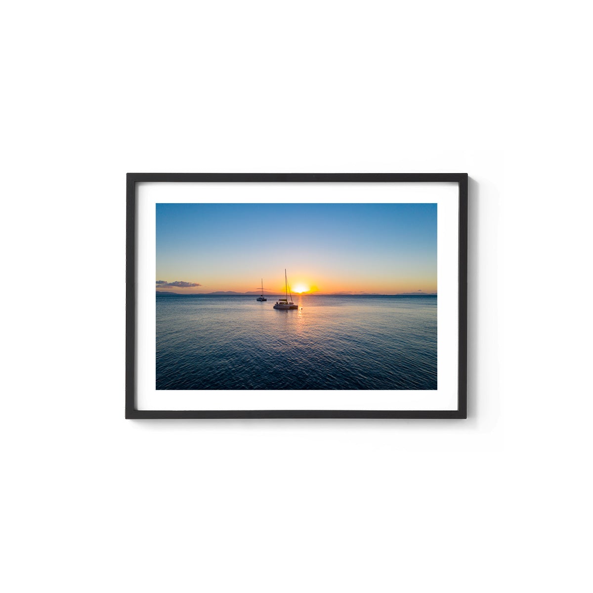 Moored in Blue Pearl Bay - Framed Print