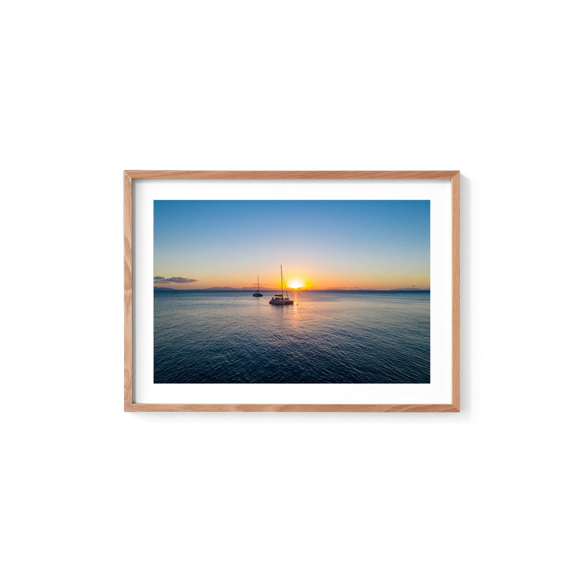 Moored in Blue Pearl Bay - Framed Print