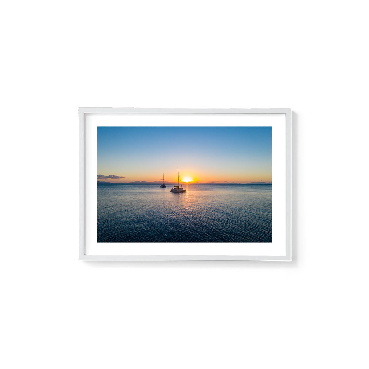 Moored in Blue Pearl Bay - Framed Print