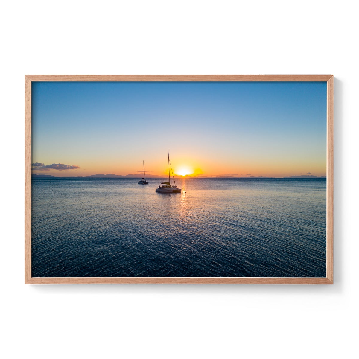 Moored in Blue Pearl Bay - Framed Print