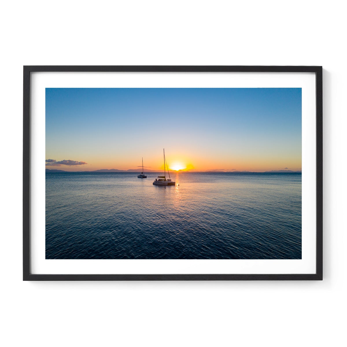 Moored in Blue Pearl Bay - Framed Print