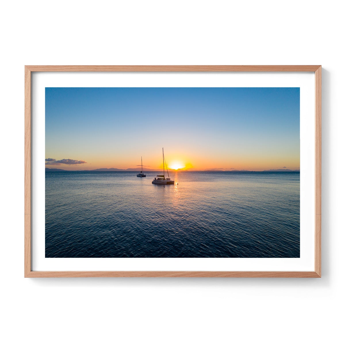 Moored in Blue Pearl Bay - Framed Print