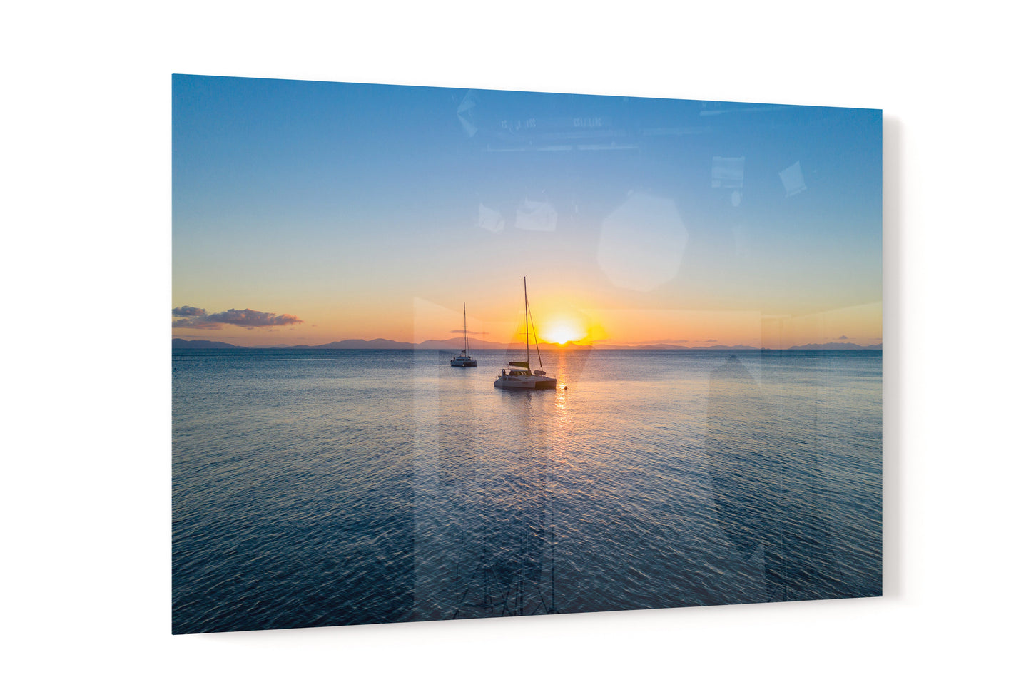 Moored in Blue Pearl Bay - Acrylic Print