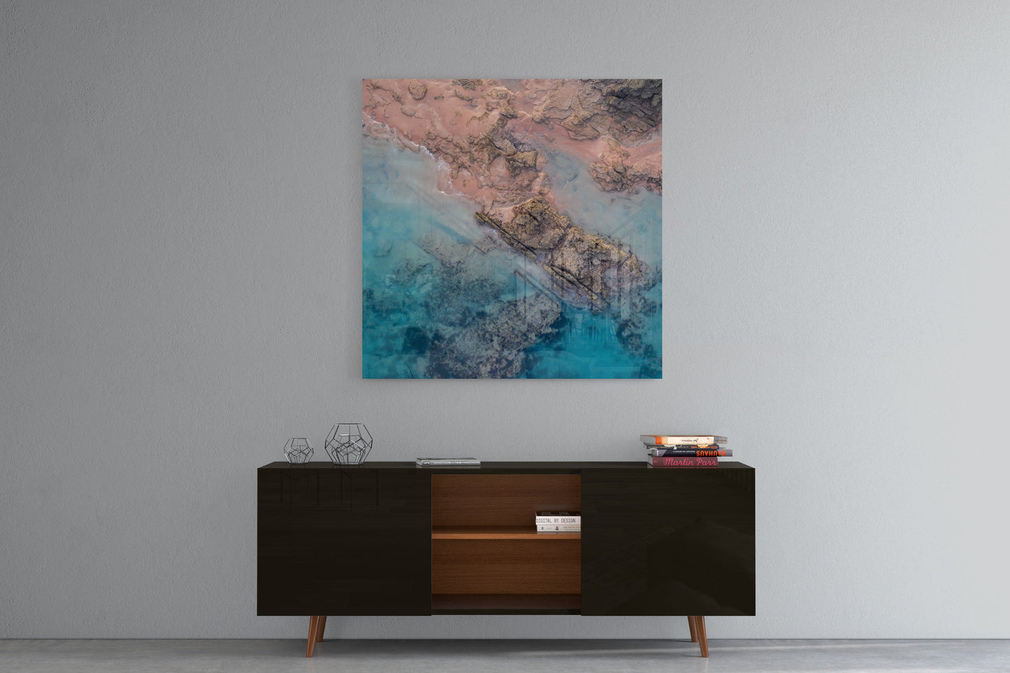 Entrance Point Abstracts at Sunset #3 - Square Acrylic Print