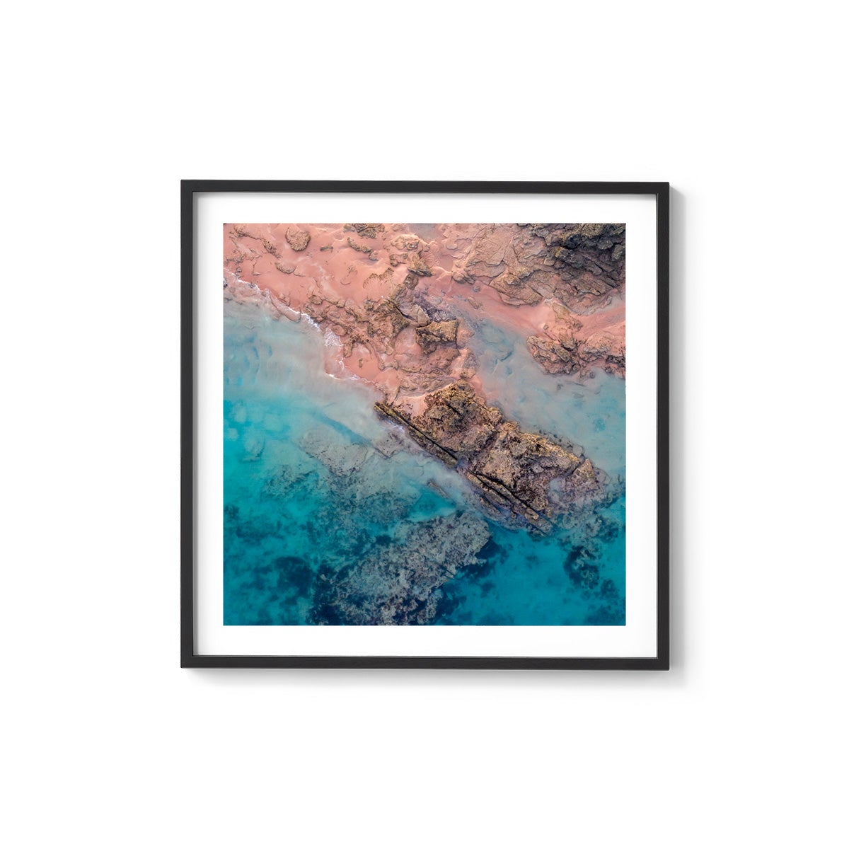 Entrance Point Abstracts at Sunset #3 - Square Framed Print