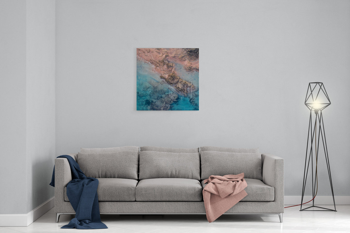 Entrance Point Abstracts at Sunset #3 - Square Acrylic Print