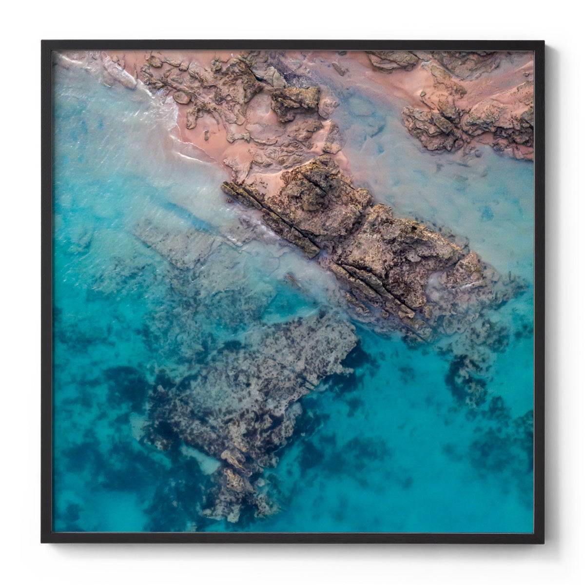 Entrance Point Abstracts at Sunset #2 - Square Framed Print