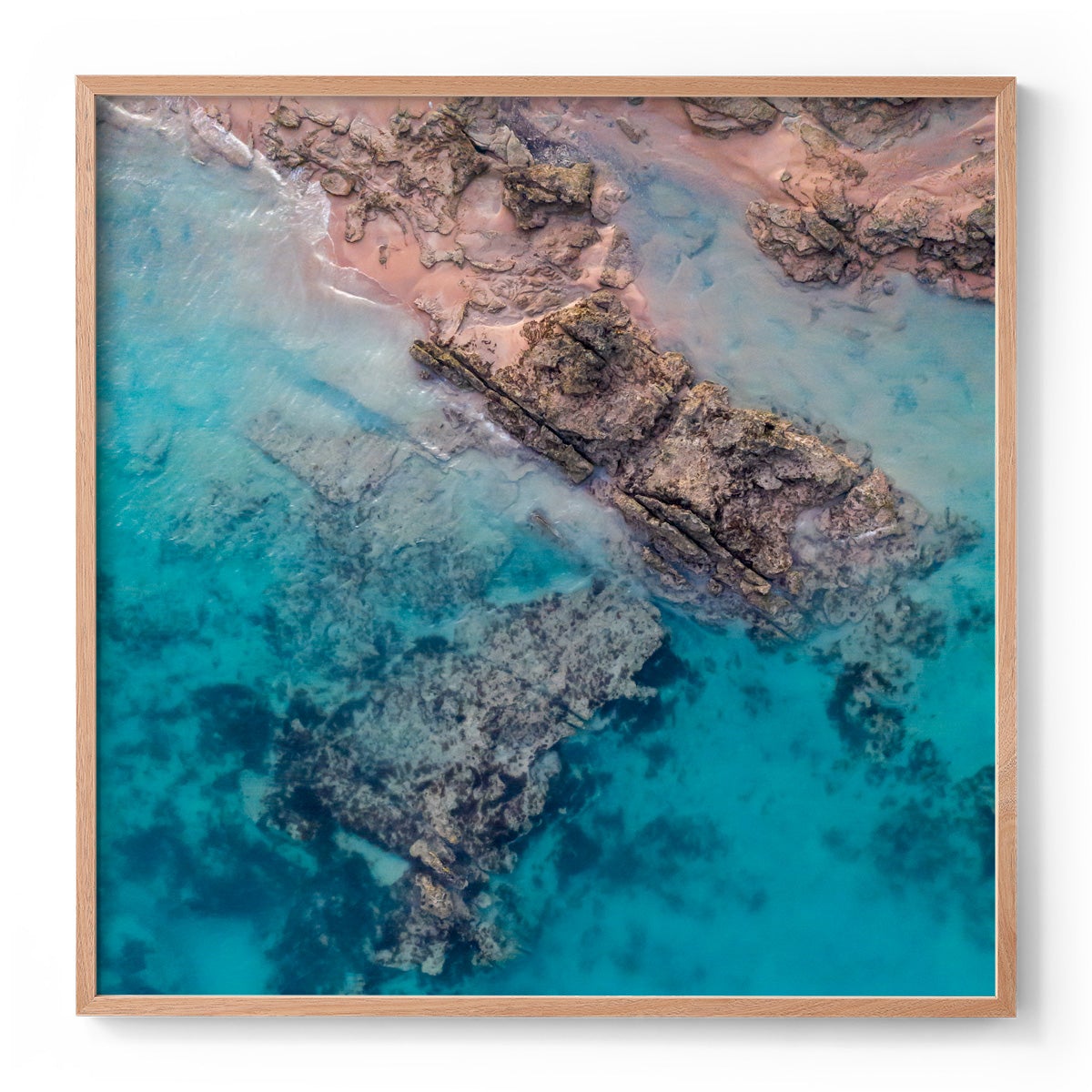 Entrance Point Abstracts at Sunset #2 - Square Framed Print